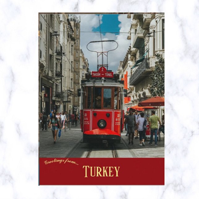 Cable Car in Taksim Square in Istanbul Turkey Postcard (Creator Uploaded)