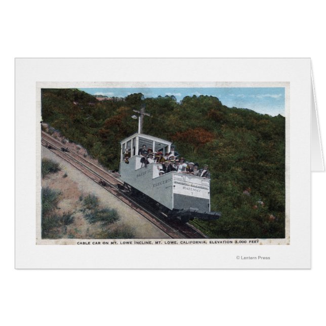 Cable Car on Incline View (Front Horizontal)