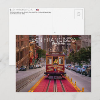 Cable Car, San Francisco, U.S.A. Postcard