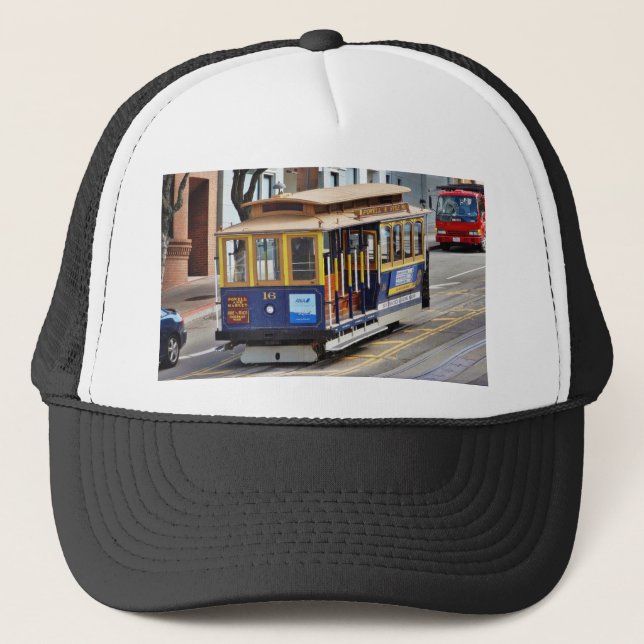 Cable Cars In San Francisco Trucker Hat (Front)