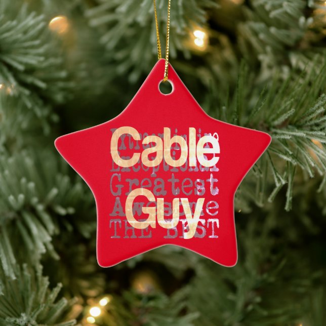 Cable Guy Extraordinaire Ceramic Tree Decoration (Tree)