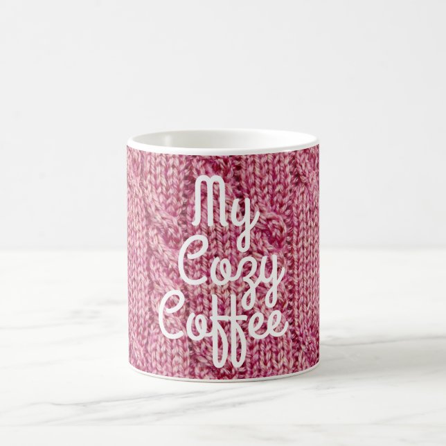 Cable knit sweater coffee mug (Center)