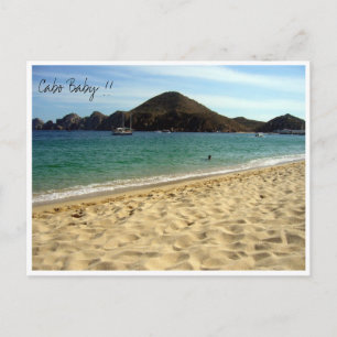 cabo beach baby postcard