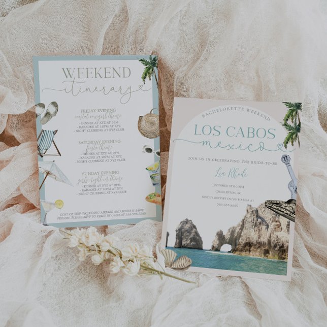 Cabo Mexico Bachelorette Invitation & Itinerary (Creator Uploaded)