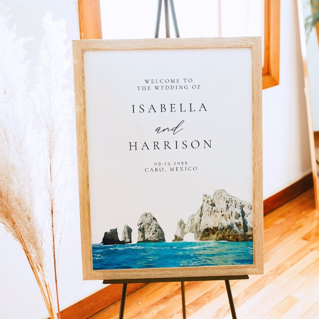 CABO MEXICO Skyline Destination Wedding Welcome Poster (Creator Uploaded)