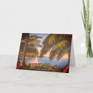 Cabo Rojo, Puerto Rico - Beach at Joyuda Thank You Card