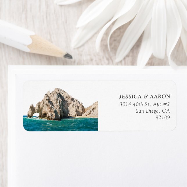 Cabo San Lucas Beach Return Address Labels (Insitu)