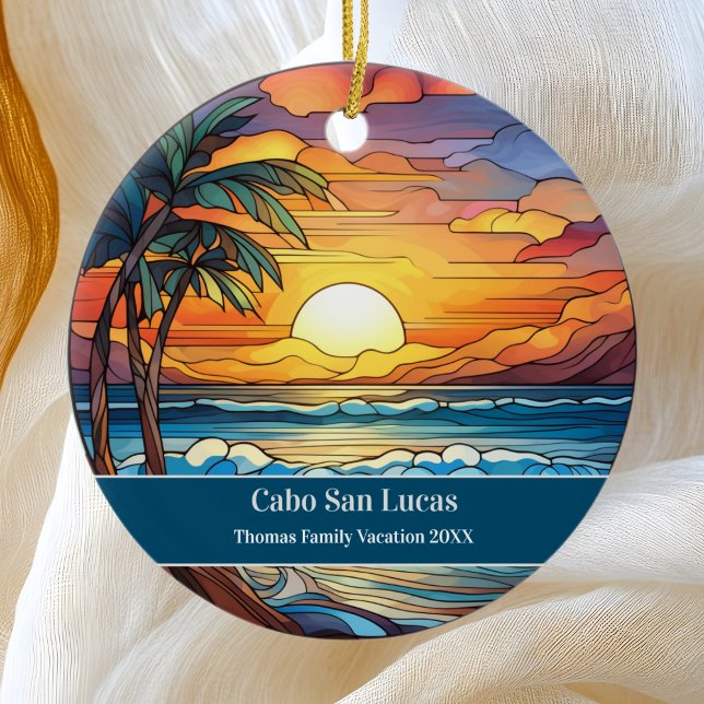 Cabo San Lucas Beach Vacation Ceramic Tree Decoration (Creator Uploaded)
