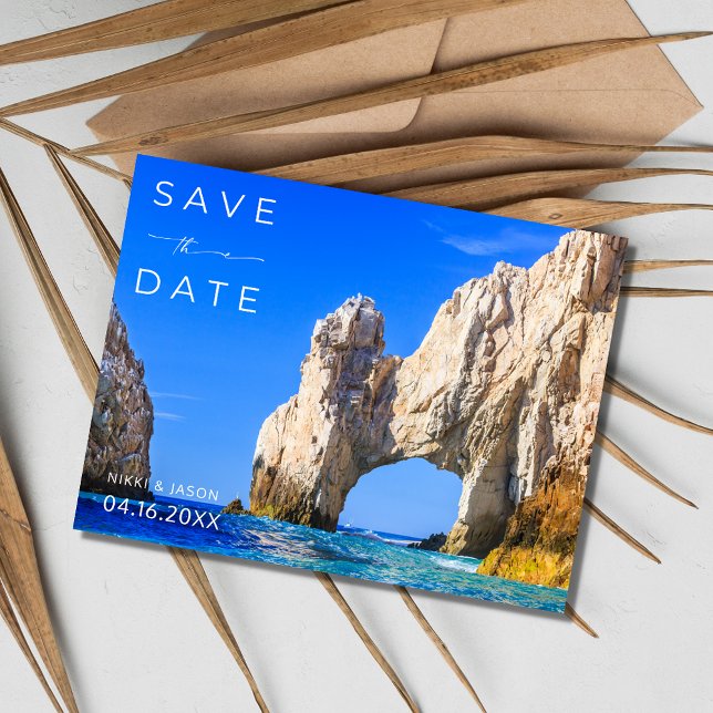 Cabo San Lucas Destination Wedding Save the Date Announcement Postcard (Cabo San Lucas Destination Wedding Save the Date  Postcard)