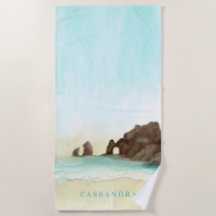 Cabo San Lucas   El Arco   Personalised Beach Towe Towel
