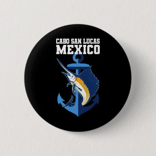 Cabo San Lucas Marlin Fishing Adventure Anchor  6 Cm Round Badge