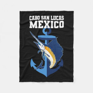 Cabo San Lucas Marlin Fishing Adventure Anchor  Fleece Blanket