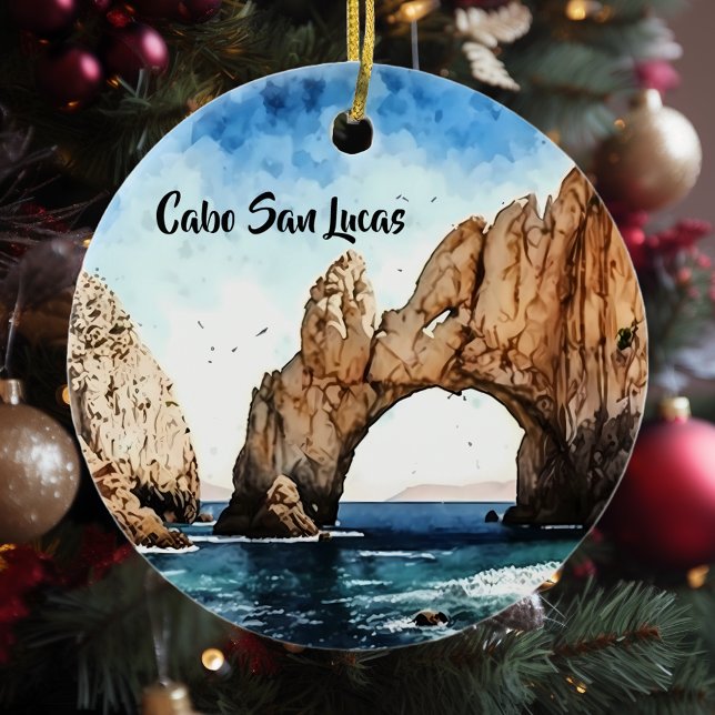Cabo San Lucas Mexico Beach Arch  Ceramic Tree Decoration (Creator Uploaded)