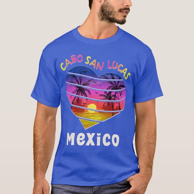 Cabo San Lucas Mexico Beach Surf Heart Girls Famil T-Shirt (Front)
