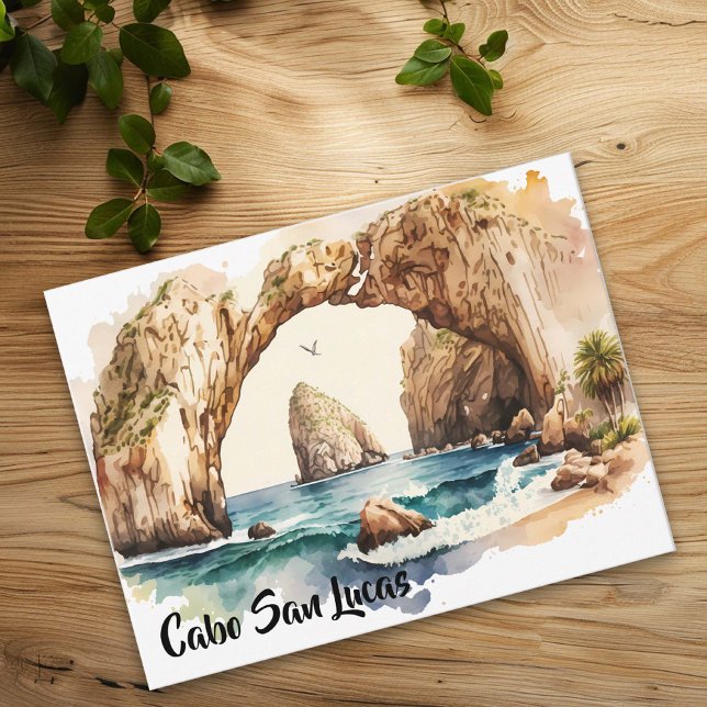 Cabo San Lucas Mexico Beach Watercolor Postcard (Creator Uploaded)