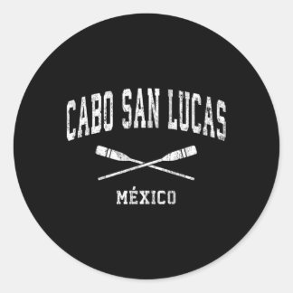 Cabo San Lucas Mexico Nautical Paddles Sports Oars Classic Round Sticker