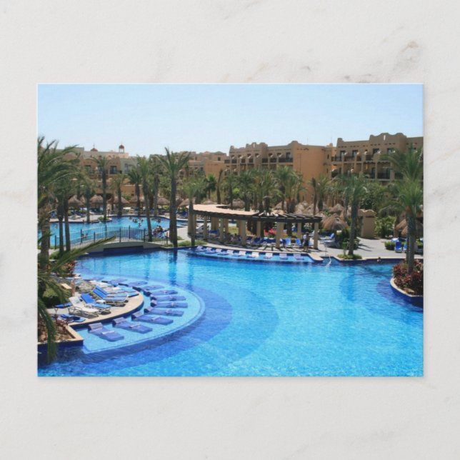 Cabo San Lucas Mexico Pool View Postcard (Front)