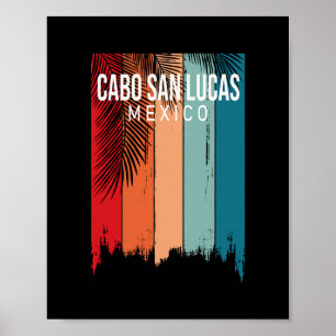 Cabo San Lucas Mexico Retro Poster