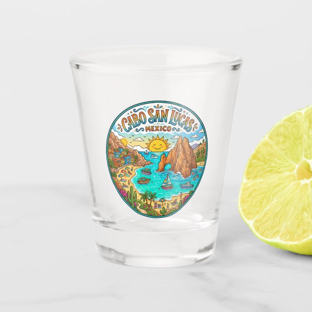 Cabo San Lucas Mexico Shot Glass (Front)