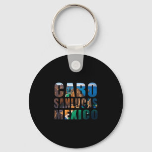 Cabo san lucas mexico summer beach palm vacation key ring