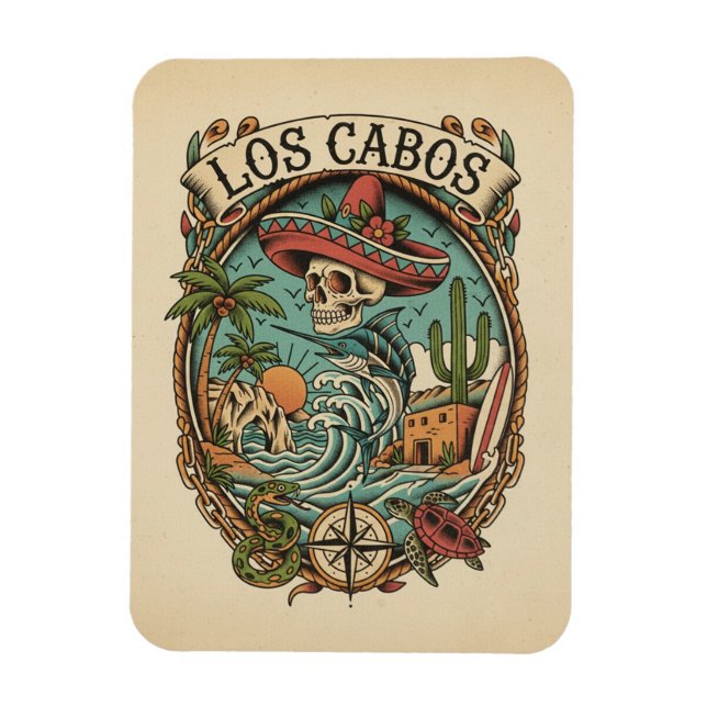 Cabo San Lucas Mexico Travel Magnet (Vertical)