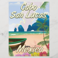 Cabo San Lucas Mexico travel poster