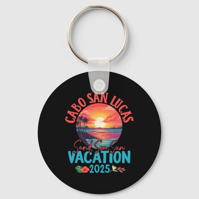 Cabo San Lucas Mexico Vacation 2025 Souvenir Match Key Ring (Front)