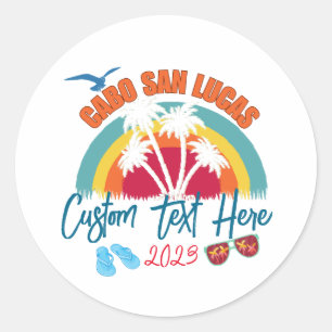 Cabo San Lucas Mexico Vacation Personalisation  Classic Round Sticker