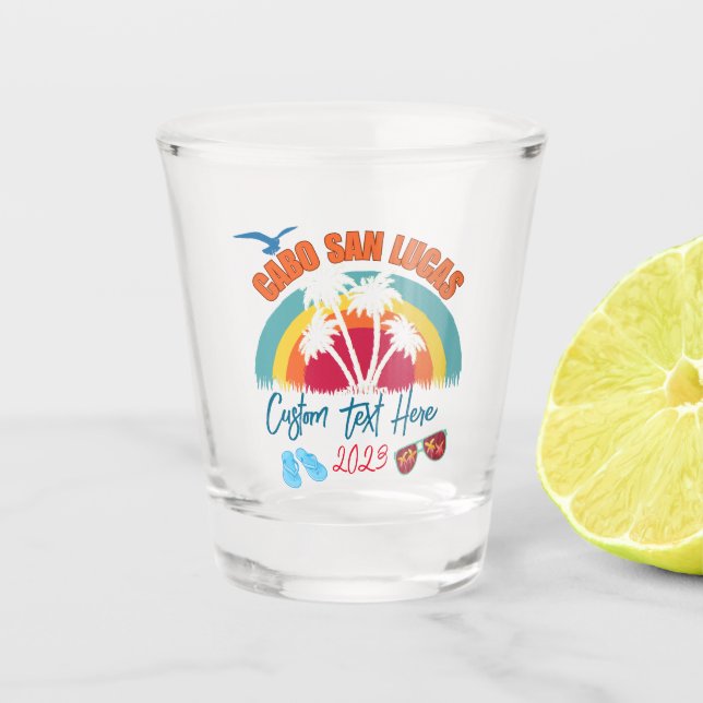 Cabo San Lucas Mexico Vacation Personalisation  Shot Glass (Front)