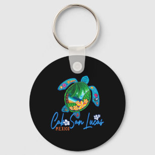 Cabo San Lucas Sea Turtle Mexico Vacation Family T Key Ring