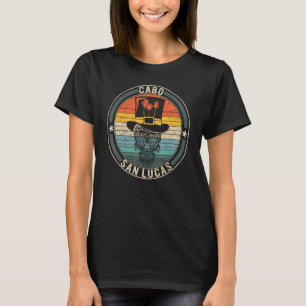 Cabo San Lucas Sugar Skull & Hat Souvenir Mexican  T-Shirt