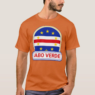 Cabo Verde Country Badge Cabo Verde Flag T-Shirt