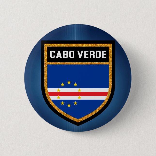 Cabo Verde Flag 6 Cm Round Badge (Front)