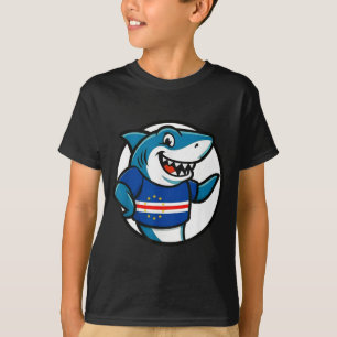 Cabo Verde Flag Shark Funny Cabo Verdean T-Shirt