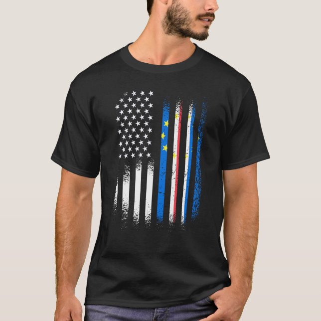 Cabo Verdean American Patriot Grown Country USA Fl T-Shirt (Front)