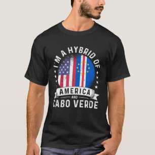 Cabo Verdean American Patriot Grown Flag Humour T-Shirt