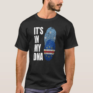 Cabo Verdean And Micronesian Mix DNA Heritage Flag T-Shirt