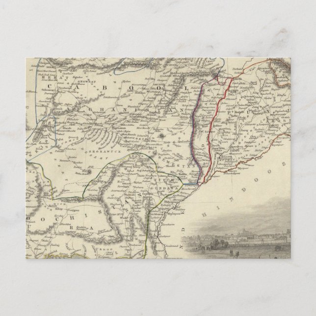 Cabool, The Punjab and Beloochistan Postcard (Front)