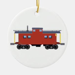 Caboose Ceramic Tree Decoration