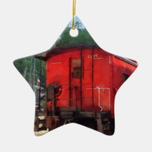 Caboose Ceramic Tree Decoration