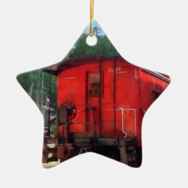 Caboose Ceramic Tree Decoration (Front)
