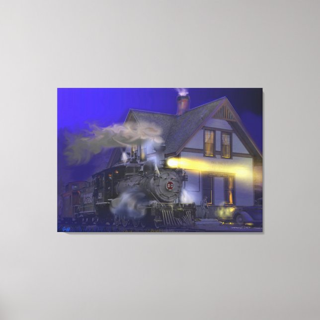 Caboose Hop at Dolores, CO Canvas Print (Front)