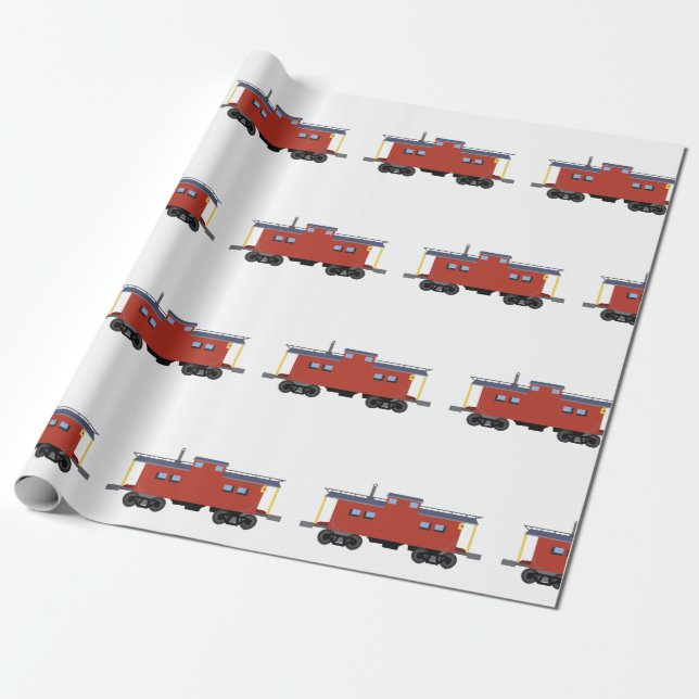 Caboose Wrapping Paper (Unrolled)