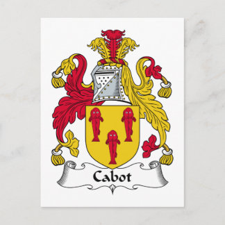 Cabot Family Crest Postcard