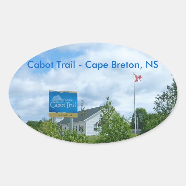Cabot Trail Oval Sticker (Front)