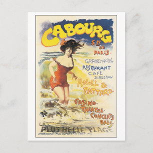 Cabourg Restaurant Cafe Paris Postcard