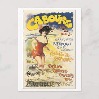 Cabourg Restaurant Cafe Paris Postcard