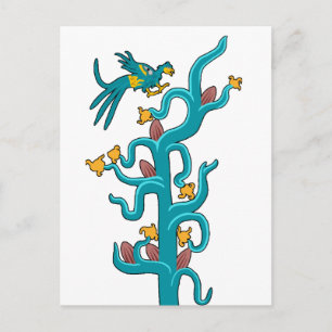 Cacao and Quetzal Postcard