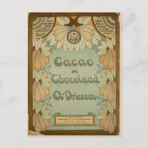 Cacao en Chocolaad Dutch Chocolate 1900 Postcard