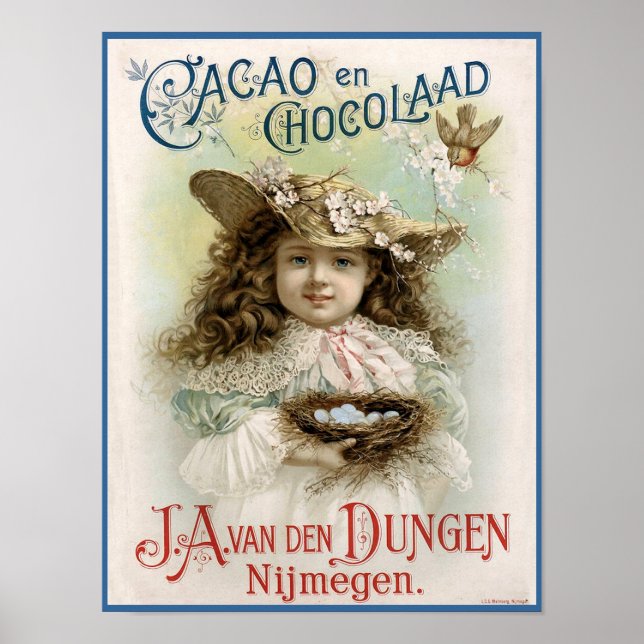 Cacao en Chocolaad Vintage Ad - Print (Front)
